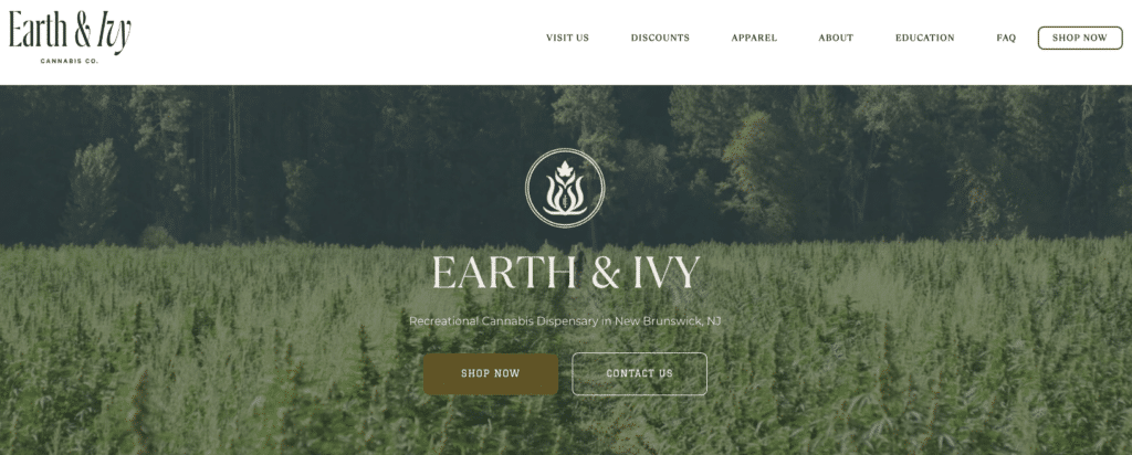 Earth and Ivy Dispensary Home Page