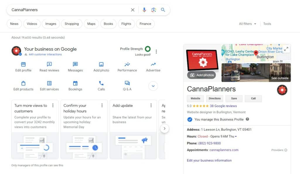 cannaplanners google business profile
